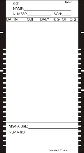 CTC1010 Time Card