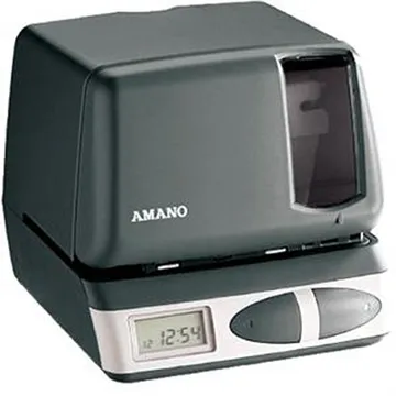 Amano PIX21DC Electronic Time Clock with Car Charger Battery Connection