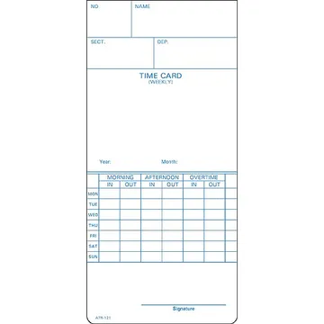 ATR121 Time Card, photo 2