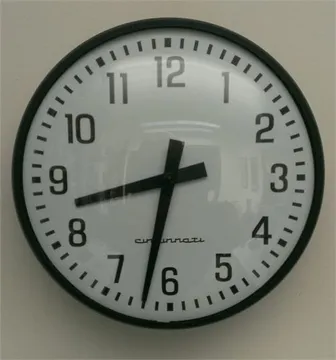 Cincinnati 9 inch 24v DC Impulse (D-6) Surface Mount Wall Clock