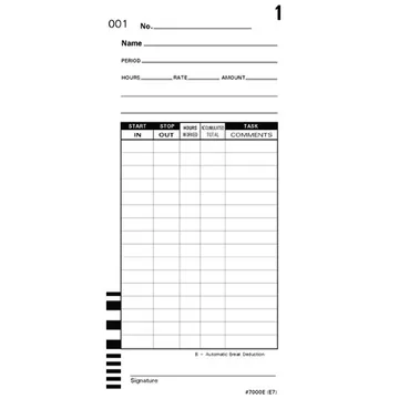E7 Time Card