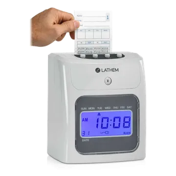 Lathem 400E Top-Feed Electronic Time Clock Bundle, photo 3