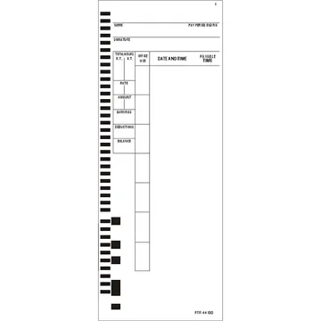 PTR44100 Time Card