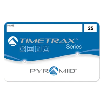 Pyramid TimeTrax series Magnetic Stripe Employee Badges - pack of 25, 50 or 100
